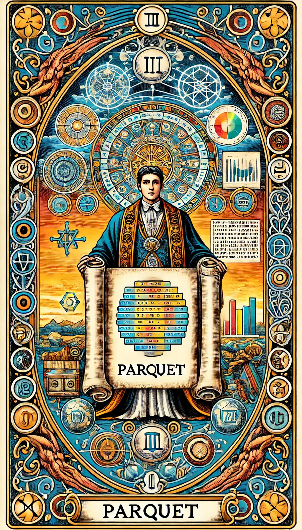 Parquet tarot card